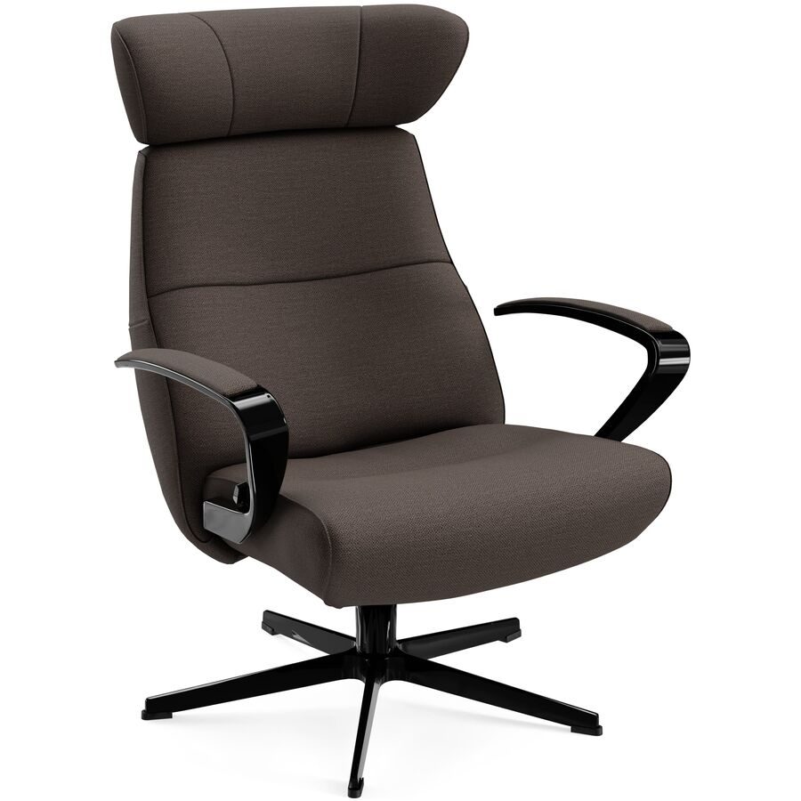 Conform Sessel Enno Braun/Schwarz Stoff/Aluminium 81 cm 163 cm - Farbe: Kaffeebraun, Schwarz - Material: Stoff, Aluminium - Möbel Konfigurator: