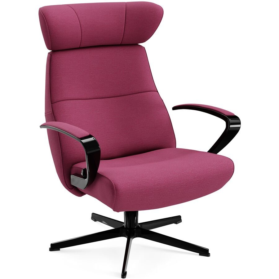 Conform Sessel Enno Magenta/Schwarz Stoff/Aluminium 81 cm 163 cm - Farbe: Himbeer, Schwarz - Material: Stoff, Aluminium - Möbel Konfigurator: