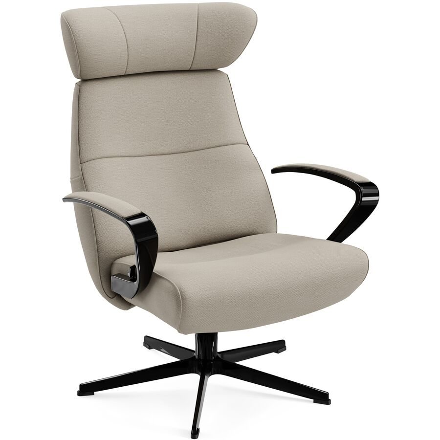 Conform Sessel Enno Beige/Schwarz Stoff/Aluminium 81 cm 163 cm - Farbe: Beige, Schwarz - Material: Stoff, Aluminium - Möbel Konfigurator: Traummöbel