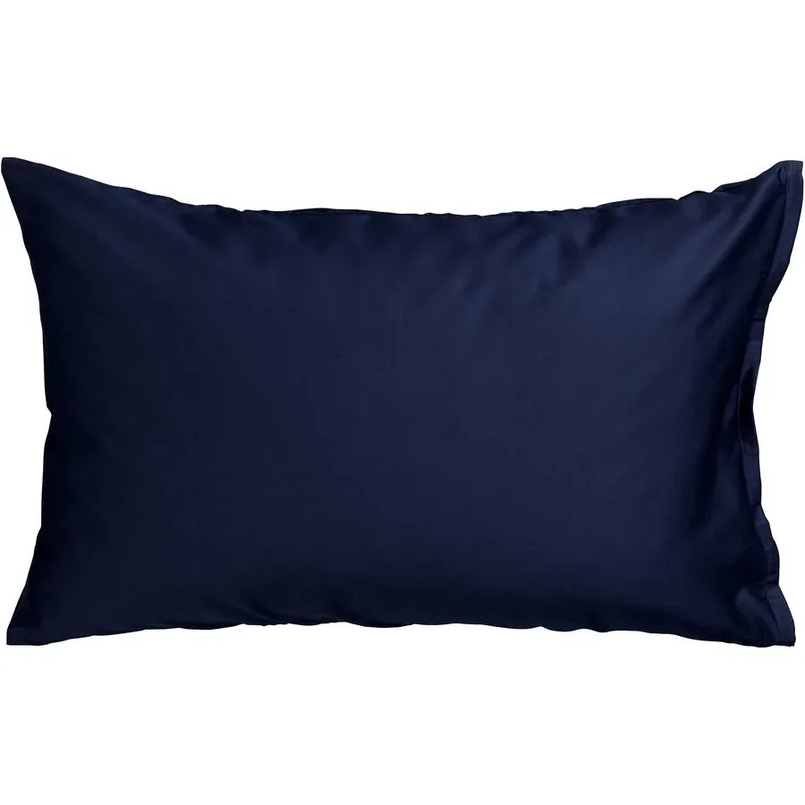 Kissenbezug Kos Blau Satin 50 cm 70 cm - Farbe: Dunkelblau - Kissenbezug