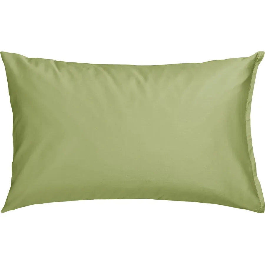 Kissenbezug Kos Grün Satin 65 cm 65 cm - Farbe: olive - Kissenbezug