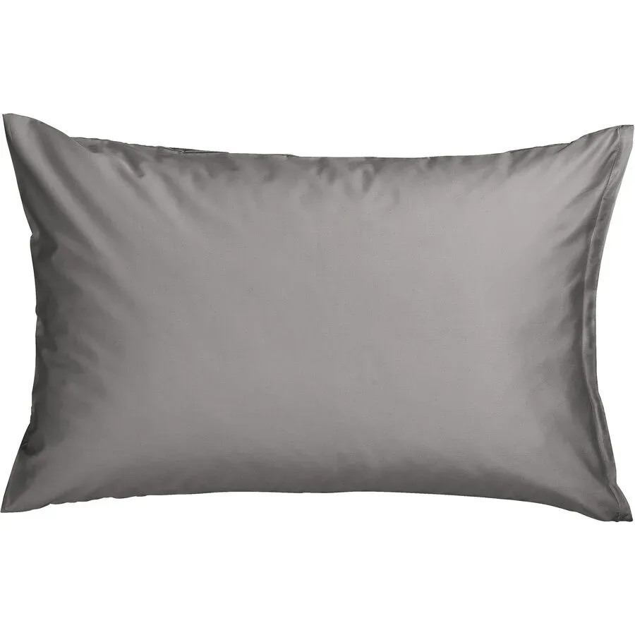 Kissenbezug Kos Grau Satin 65 cm 65 cm - Farbe: schiefer - Kissenbezug
