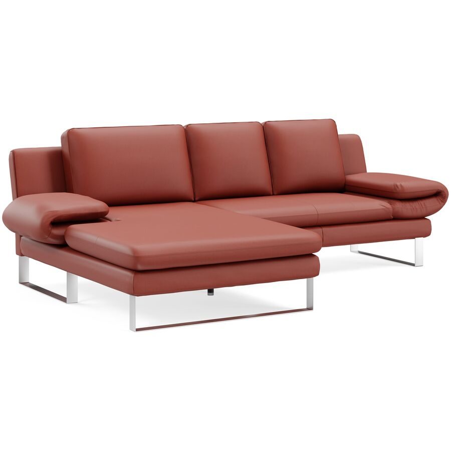 Ecksofa Jarek Leder 321 cm 168 cm - Farbe: terra - Möbel Konfigurator: Traummöbel individuell zusammenstellen - Ecksofa