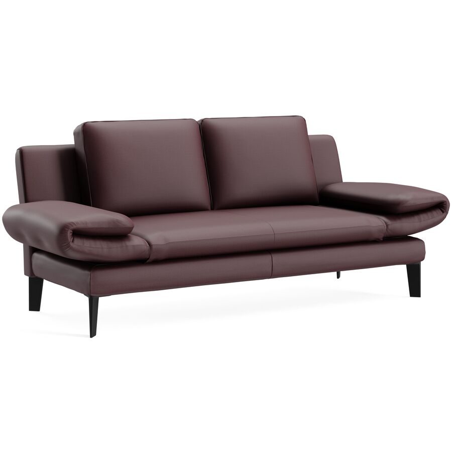 Sofa Jarek Rot Leder 281 cm 83 cm - Farbe: burgund - Möbel Konfigurator: Traummöbel individuell zusammenstellen - Sofa