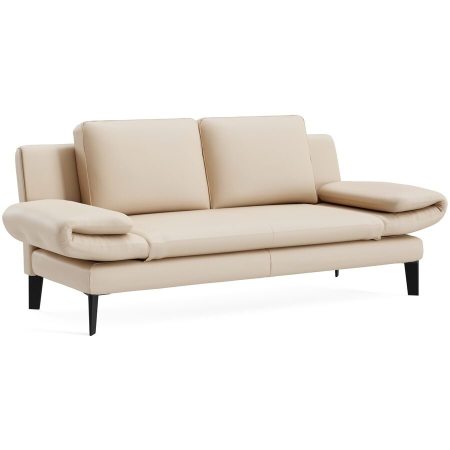 Sofa Jarek Beige Leder 281 cm 83 cm - Farbe: creme - Möbel Konfigurator: Traummöbel individuell zusammenstellen - Sofa