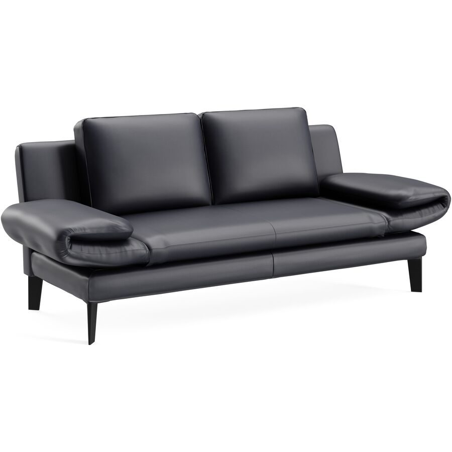 Sofa Jarek Blau Leder 281 cm 83 cm - Farbe: pazifik - Möbel Konfigurator: Traummöbel individuell zusammenstellen - Sofa