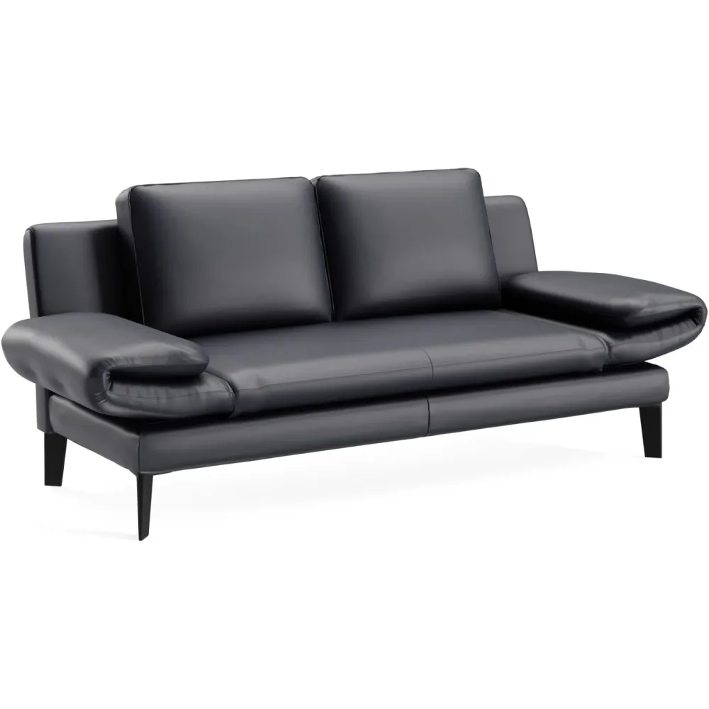 Sofa Jarek Blau Leder 281 cm 83 cm - Farbe: pazifik - Möbel Konfigurator: Traummöbel individuell zusammenstellen - Sofa