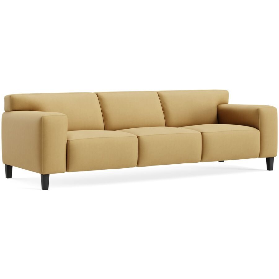 Sofa Vada Gelb Leder 260 cm 94 cm - Farbe: senf - Möbel Konfigurator: Traummöbel individuell zusammenstellen - Sofa