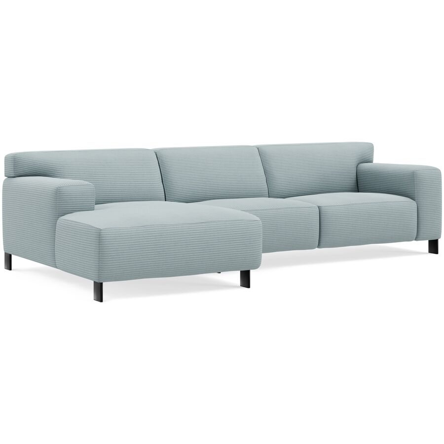 Ecksofa Vada Blau Stoff 301 cm 160 cm - Farbe: Aqua - Möbel Konfigurator: Traummöbel individuell zusammenstellen - Ecksofa