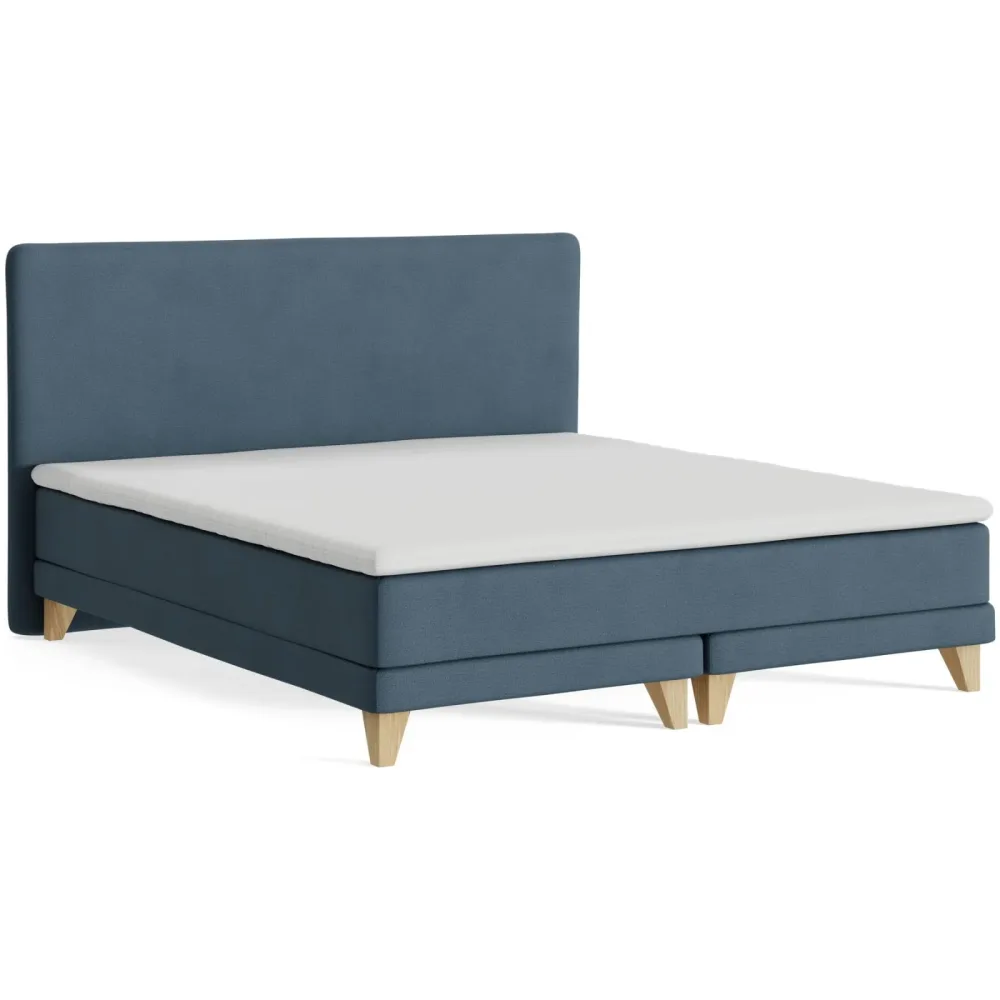 Boxspringbett President Blau Stoff 180 x 200 cm - Möbel Konfigurator: Traummöbel individuell zusammenstellen - Boxspringbett