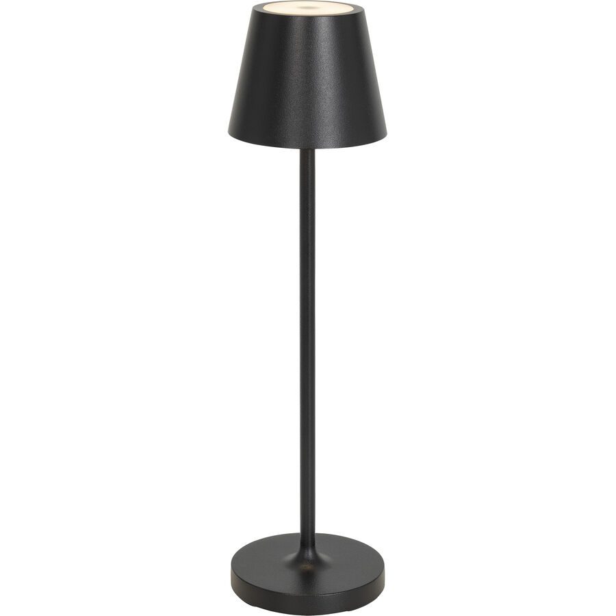 Tischlampe Aline Schwarz Aluminium/Kunststoff 7 cm 27 cm - LED - Lichtfarbe: Extra warmweiss - Material: Aluminium, Kunststoff - Tischlampe- LED