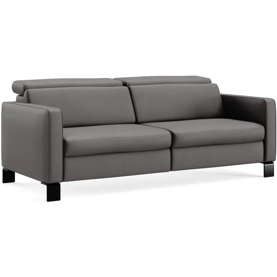 Sofa Move Grau Leder 212 cm 100 cm - Farbe: mocca - Möbel Konfigurator: Traummöbel individuell zusammenstellen - Sofa
