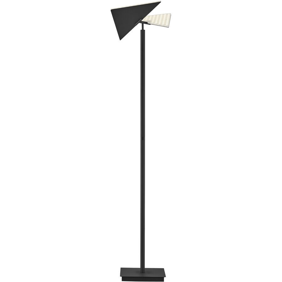 Stehlampe Edge Schwarz Eisen 185 cm - LED - Lichtfarbe: Extra warmweiss - Kaltes Tagesweiss - Stehlampe- LED Energiesparlampe
