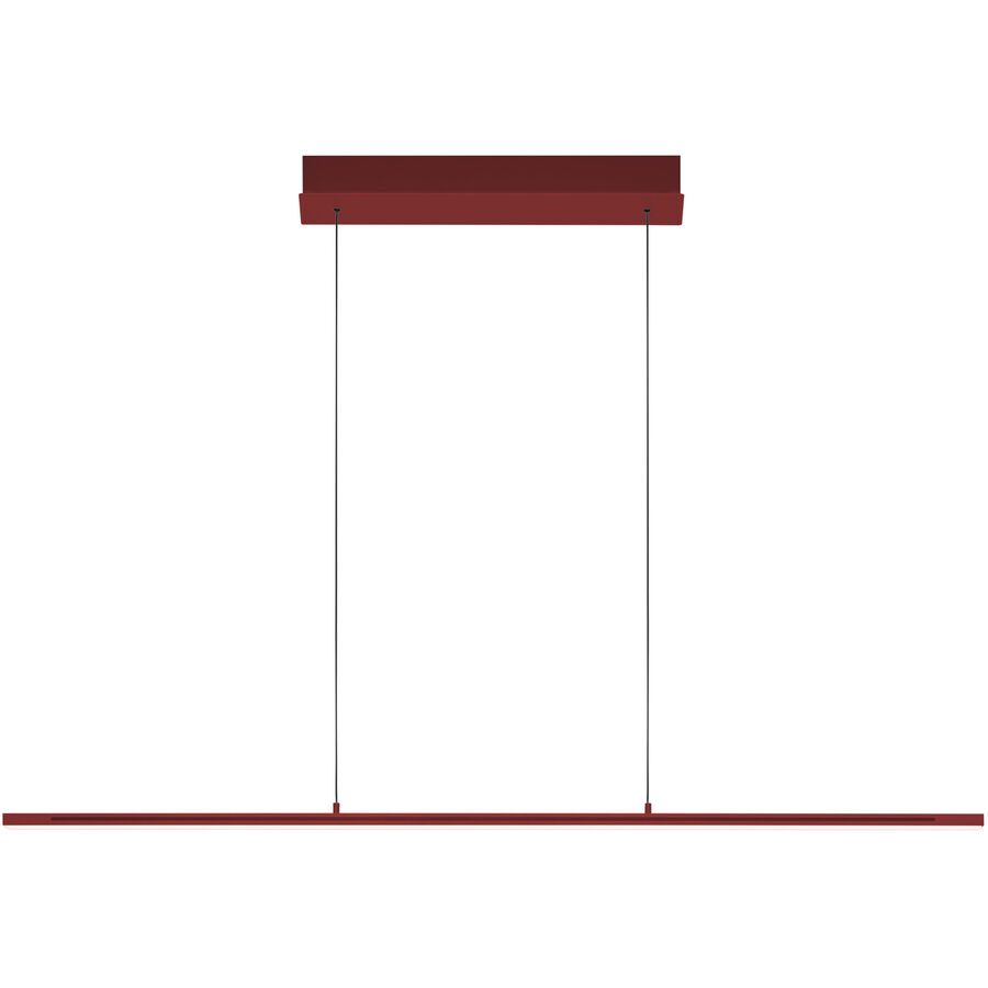 Pendellampe Queens 2.0 Rot Eisen 121 cm 150 cm Höhenverstellbar (manuell) - Farbe: Indischrot - LED - Lichtfarbe: Extra warmweiss - Kaltes Tagesweiss