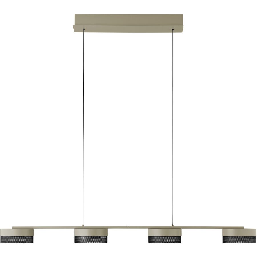 Pendellampe Mesh Beige Eisen 110 cm 150 cm - Farbe: sand - LED - Lichtfarbe: Extra warmweiss - Pendellampe- LED Energiesparlampe
