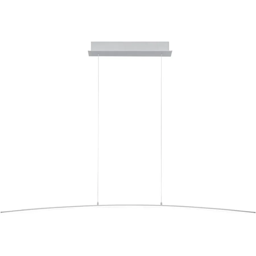 Pendellampe Sira Silber Eisen 150 cm - LED - Lichtfarbe: Extra warmweiss - Pendellampe- LED Energiesparlampe
