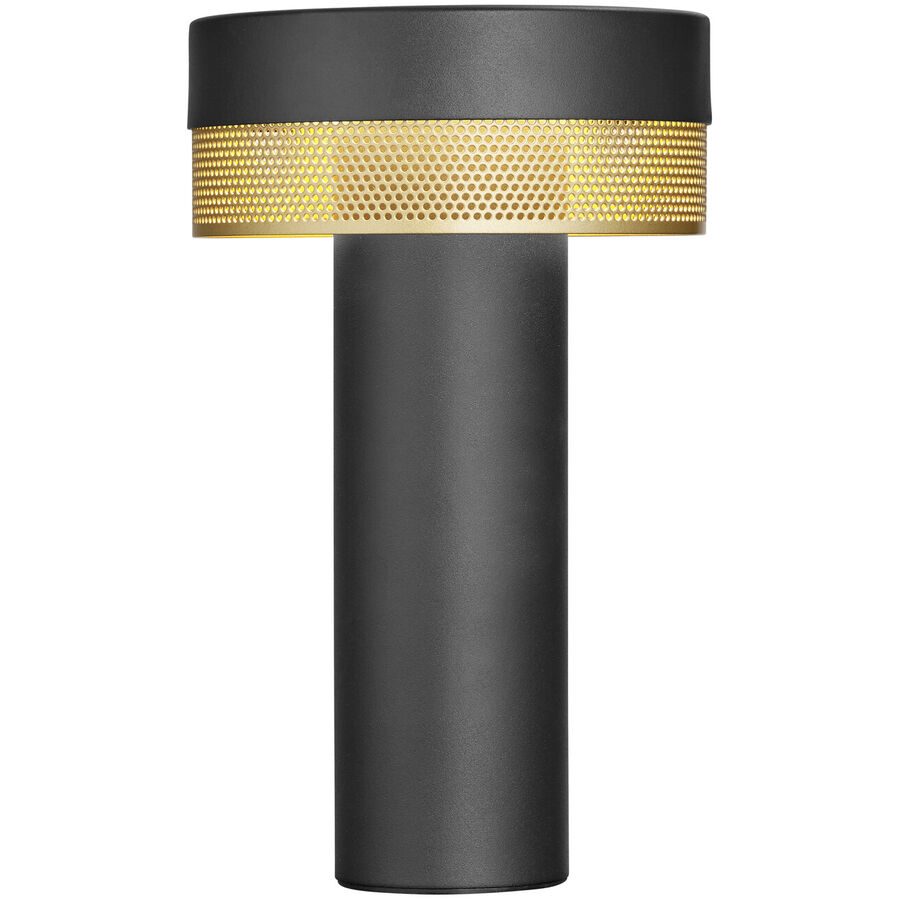 Tischlampe Mesh Gold/Schwarz Eisen 24 cm - LED - Lichtfarbe: Extra warmweiss - Tischlampe- LED Energiesparlampe
