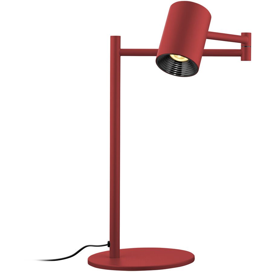 Tischlampe Pepe Rot Eisen 44 cm - Farbe: indisch rot - LED - Lichtfarbe: Extra warmweiss - Tischlampe- LED Energiesparlampe