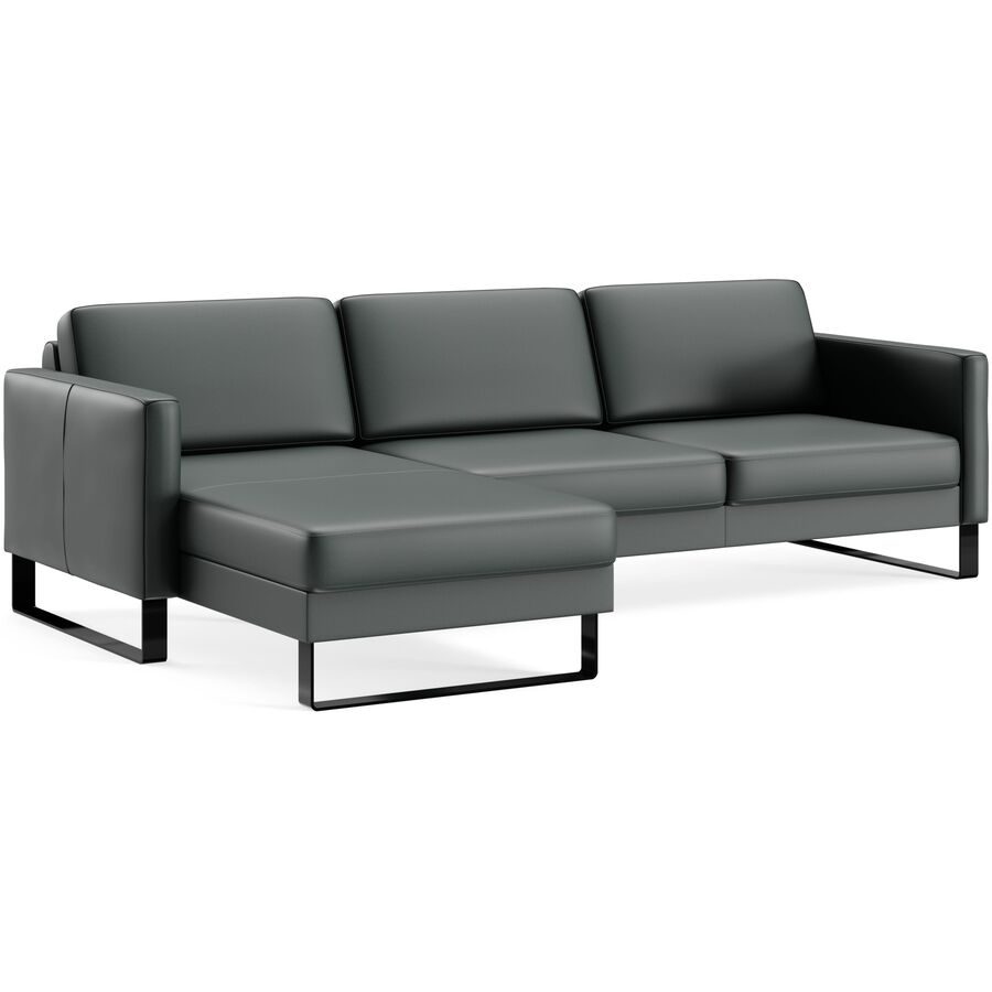 Ecksofa Devin Grün Leder 247 cm 157 cm - Farbe: dunkelgrün - Möbel Konfigurator: Traummöbel individuell zusammenstellen - Ecksofa