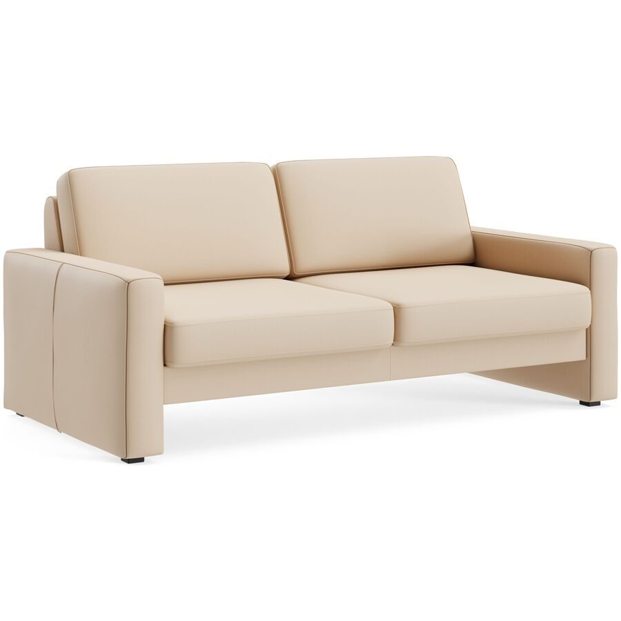 Sofa Devin Beige Leder 180 cm 90 cm - Möbel Konfigurator: Traummöbel individuell zusammenstellen - Sofa