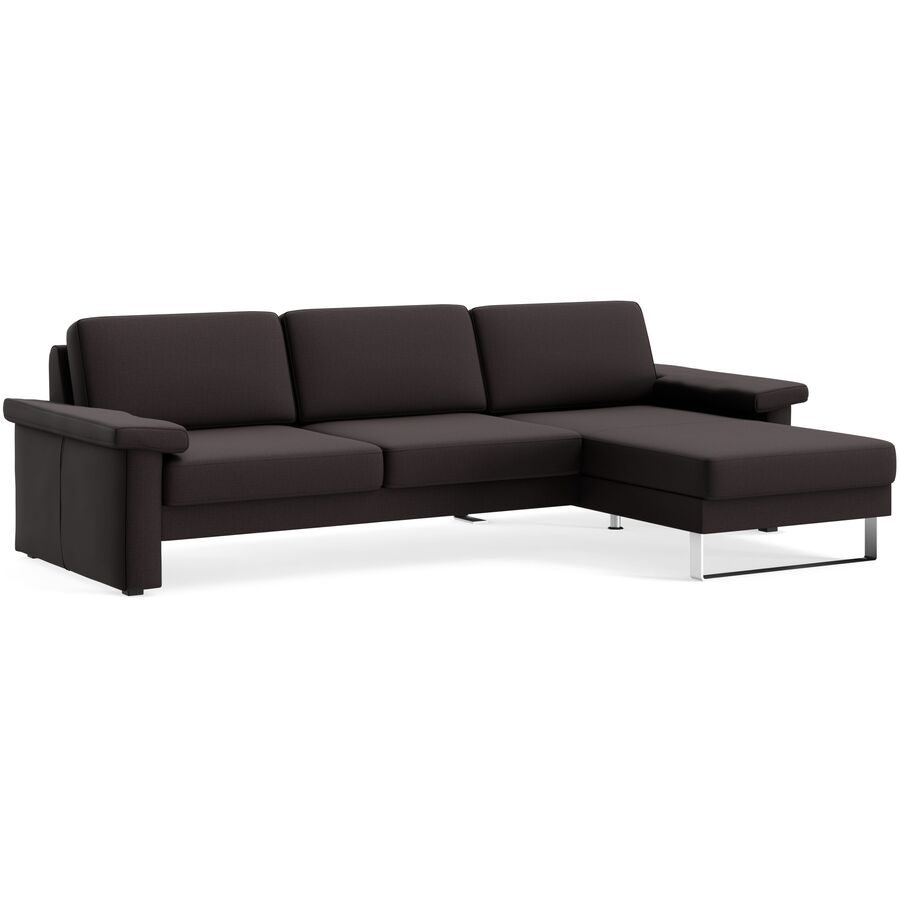 Ecksofa Devin Braun Stoff 267 cm 157 cm - Farbe: schokobraun - Möbel Konfigurator: Traummöbel individuell zusammenstellen - Ecksofa