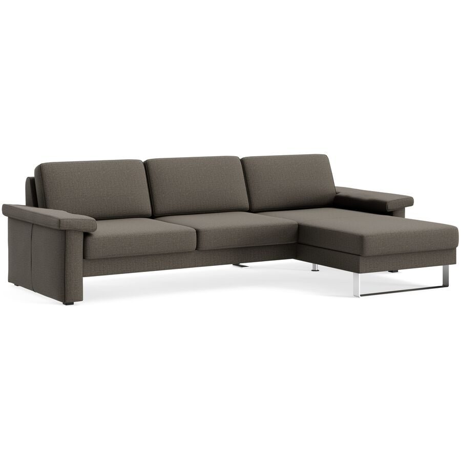 Ecksofa Devin Stoff 267 cm 157 cm - Farbe: smoke - Möbel Konfigurator: Traummöbel individuell zusammenstellen - Ecksofa