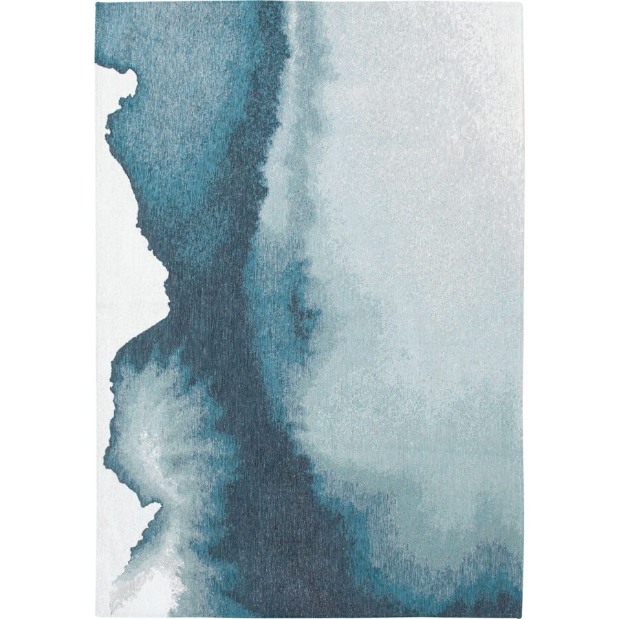Teppich Lagoon Blau/Weiss Polyester 240 cm 340 cm - Farbe: Dunkelblau, Hellblau, Weiss - Teppich