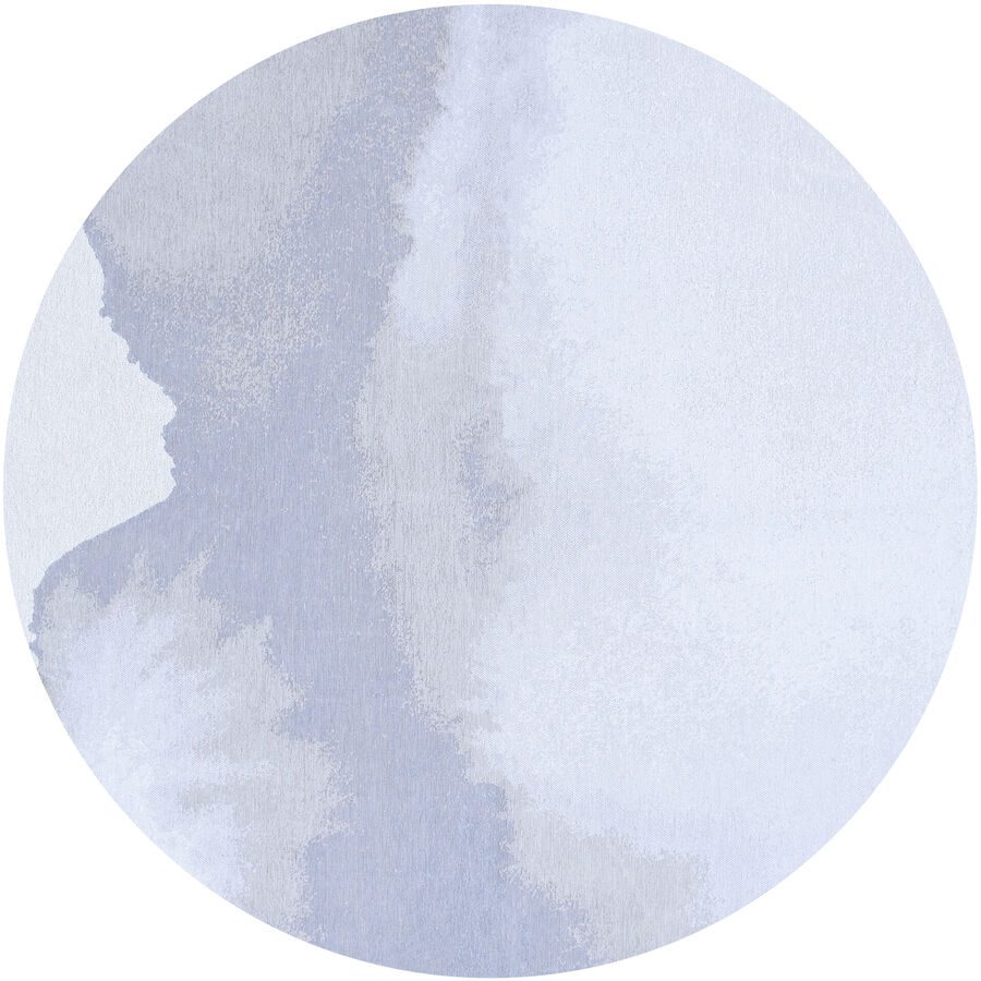 Teppich Lagoon Blau/Weiss Polyester 140 cm 140 cm - Farbe: Hellblau, Weiss - Teppich