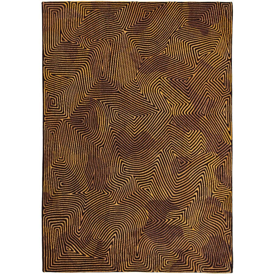 Teppich Coral Gold Polyester 170 cm 240 cm - Farbe: Schwarz/Gold - Teppich