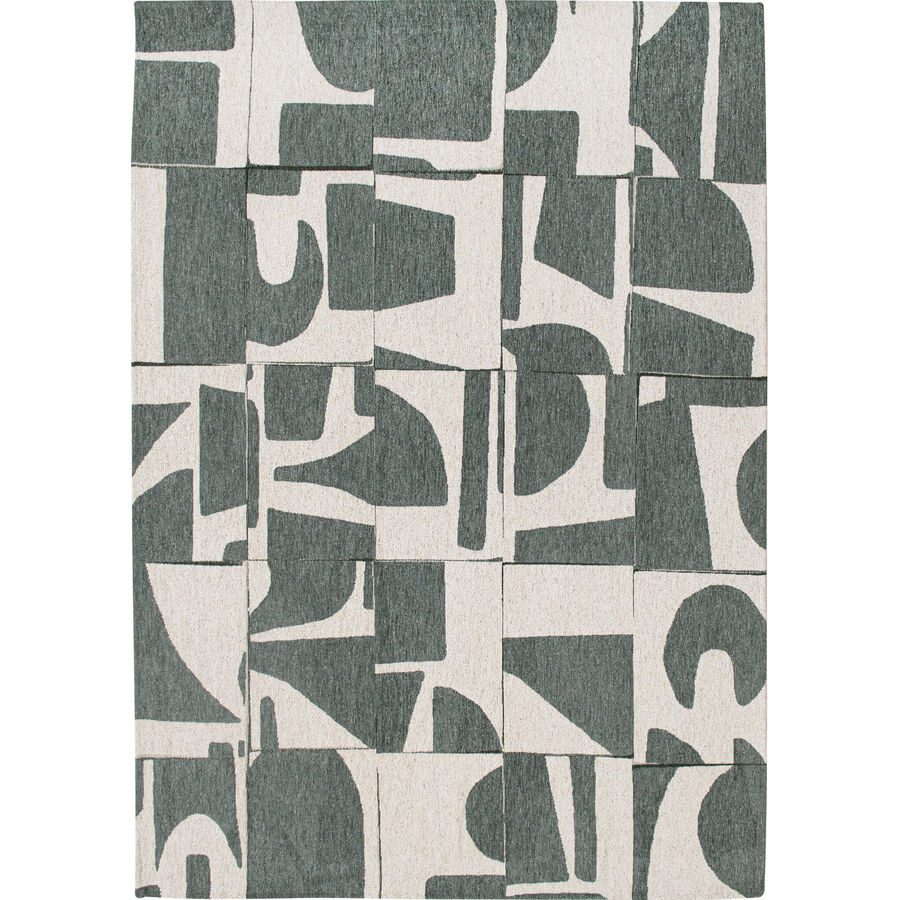 Teppich Papercut Grün/Beige Polyester 240 cm 340 cm - Farbe: multicolor - Teppich