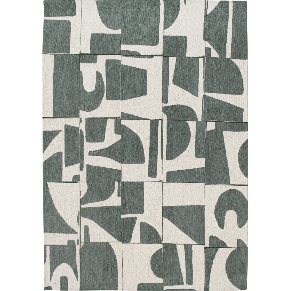Teppich Papercut Grün/Beige Polyester 240 cm 340 cm - Farbe: multicolor - Teppich