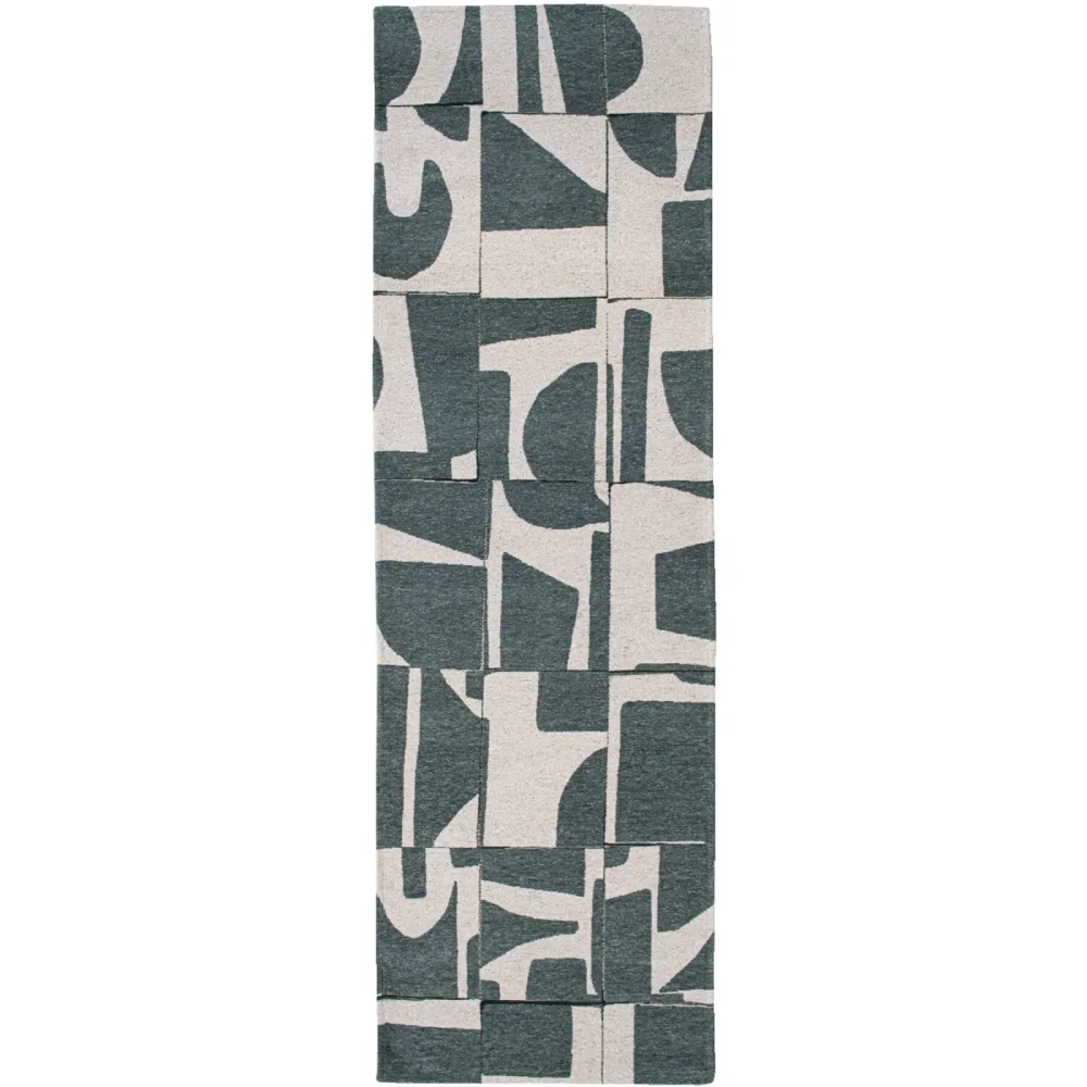 Teppich Papercut Grau/Beige Polyester 80 cm 250 cm - Farbe: multicolor - Teppich