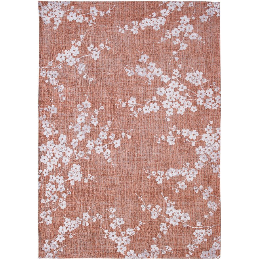 Teppich Sakura Beige/Rot/Weiss Polyester 80 cm 150 cm - Farbe: multicolor - Teppich
