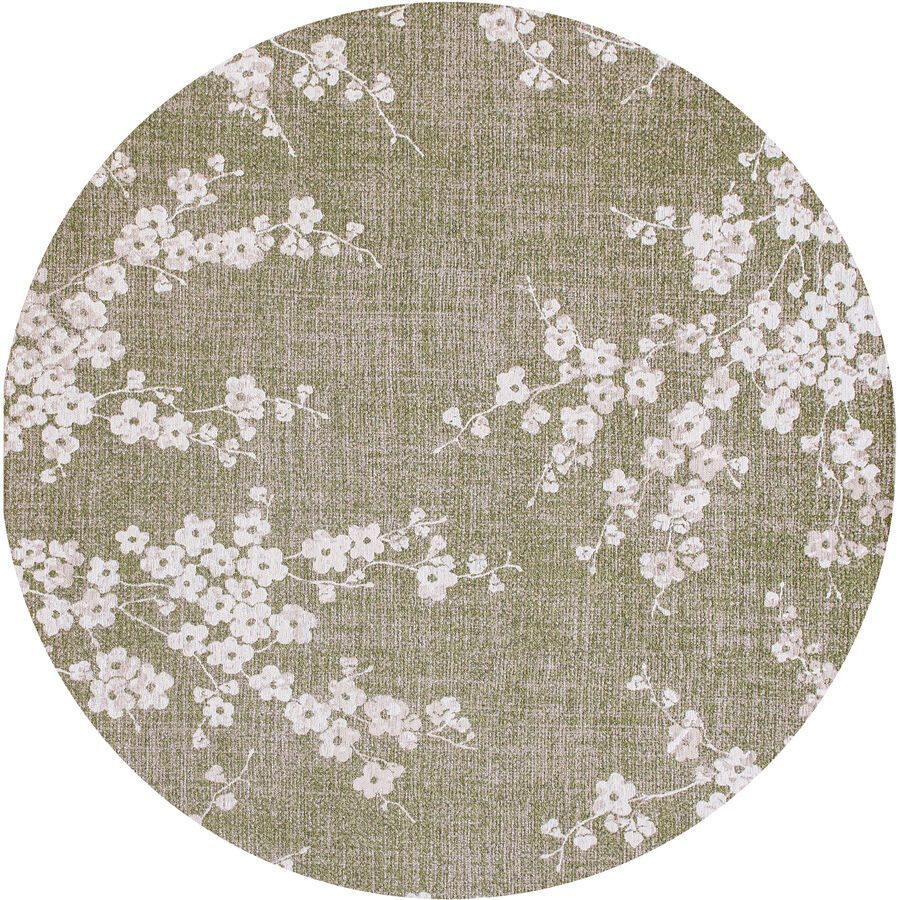 Teppich Sakura Beige/Braun/Weiss Polyester 140 cm 140 cm - Farbe: multicolor - Teppich