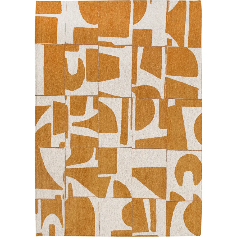 Teppich Papercut Gelb/Beige Polyester 280 cm 390 cm - Farbe: multicolor - Teppich