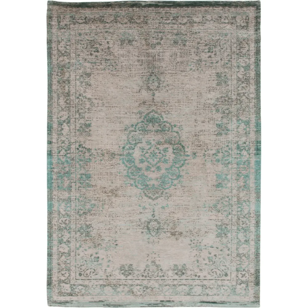 Teppich Medallion Grün/Beige/Grau Polyester 80 cm 150 cm - Farbe: Salbeigrün, Beige, Grau - Teppich