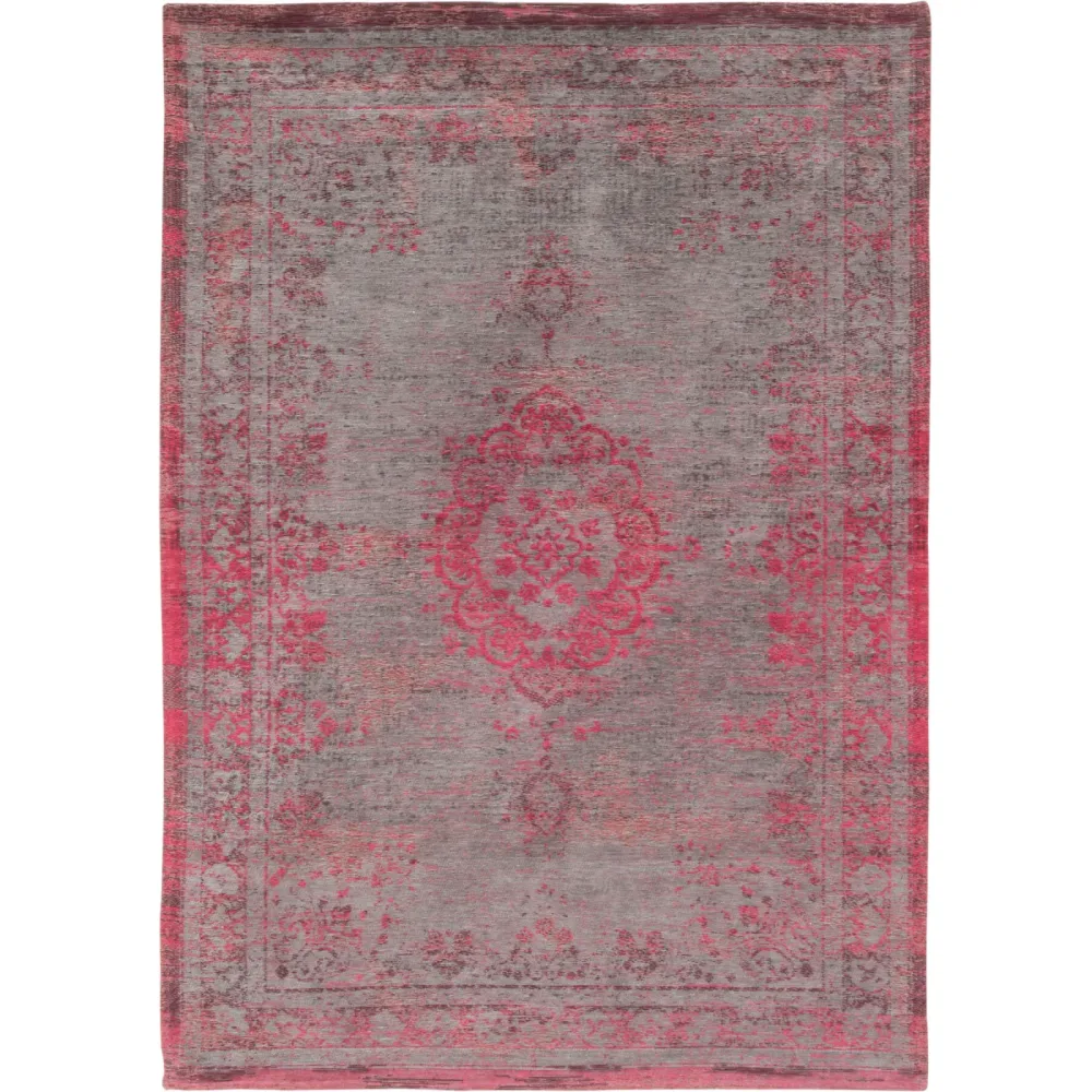 Teppich Medallion Rosa/Grau Polyester 80 cm 150 cm - Farbe: Pink, Grau - Teppich