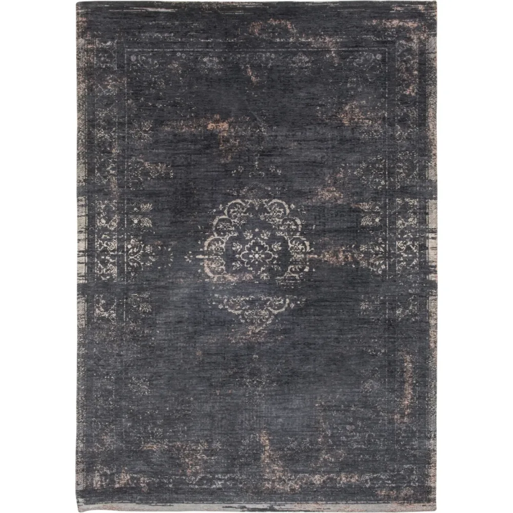Teppich Medallion Schwarz/Beige Polyester 200 cm 280 cm - Farbe: Anthrazit, Beige - Teppich