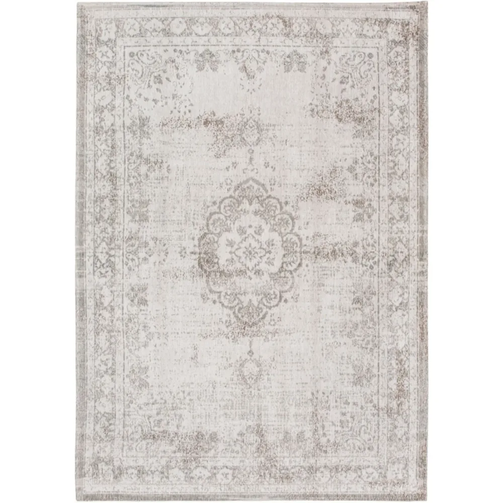 Teppich Medallion Weiss/Grau Polyester 200 cm 280 cm - Farbe: Weiss, Grau - Teppich