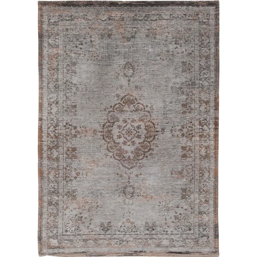 Teppich Medallion Grau/Braun Polyester 80 cm 150 cm - Farbe: Dunkelgrau, Hellgrau, Braun - Teppich