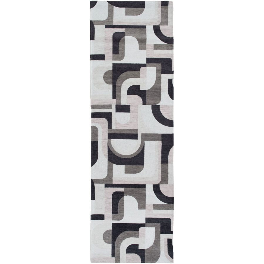 Teppich Module Mehrfarbig Polyester 80 cm 250 cm - Farbe: Beige/Multicolor - Teppich