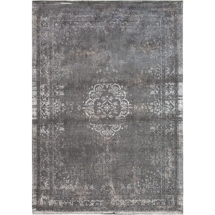 Teppich Medallion Grau/Weiss Polyester 80 cm 150 cm - Farbe: grau, weiss - Teppich