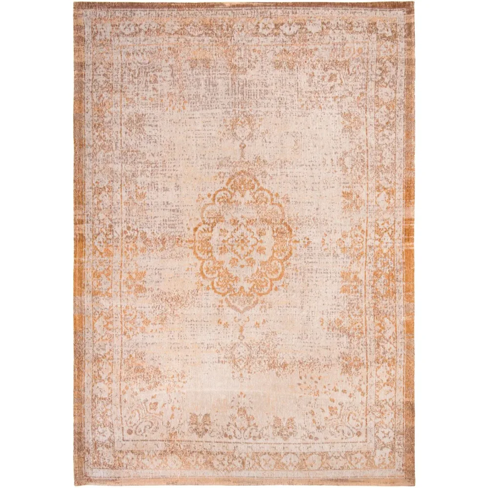 Teppich Medallion Rosa/Orange/Weiss Polyester 80 cm 150 cm - Farbe: Lachs, Weiss - Teppich