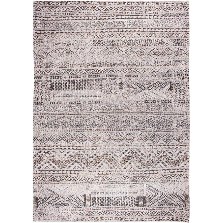 Teppich Kilim Rugs Weiss/Grau Polyester 280 cm 390 cm - Farbe: Weiss, Grau - Teppich