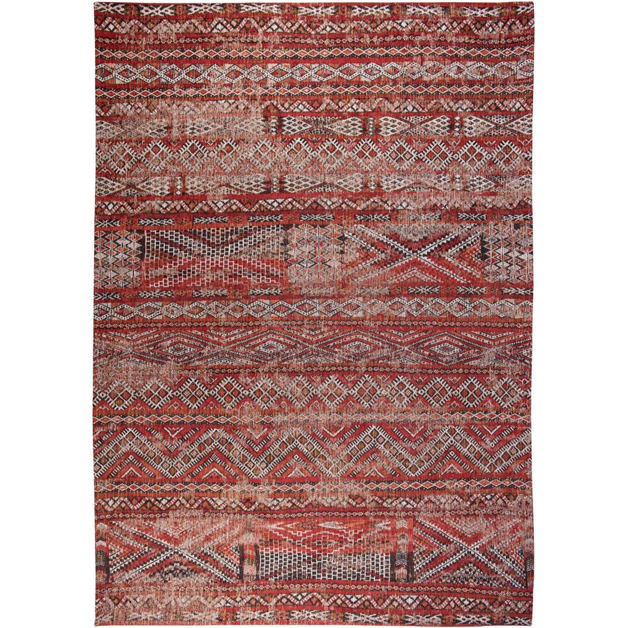 Teppich Kilim Rugs Rot/Beige Polyester 240 cm 340 cm - Farbe: rot, beige - Teppich