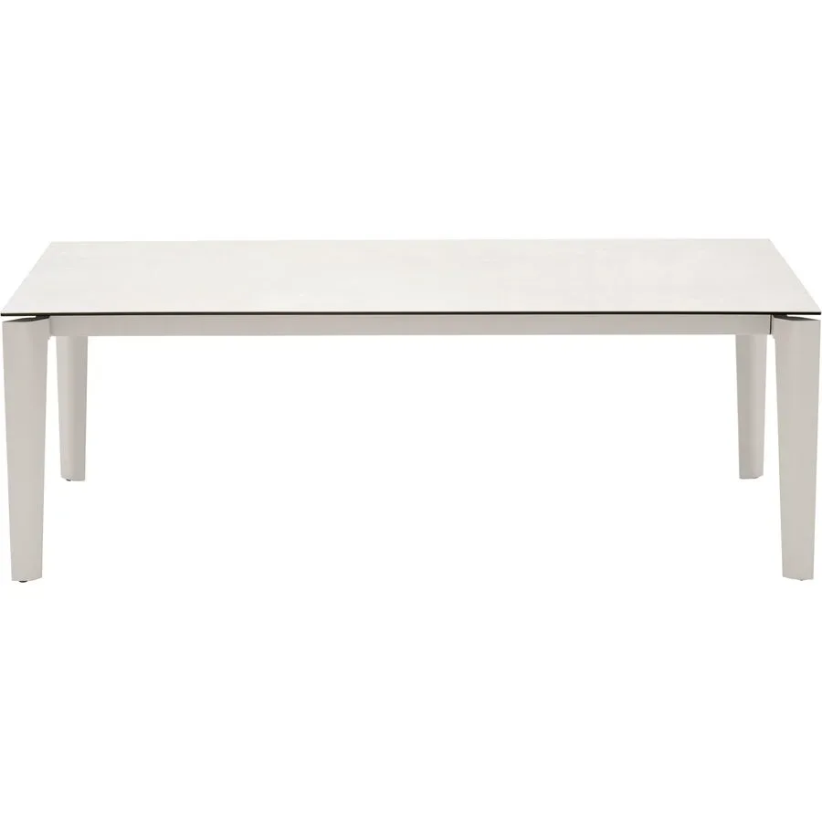 CONNUBIA Tisch Band Weiss Keramik 100 cm Ausziehbar - Farbe: Salzweiss - Tisch