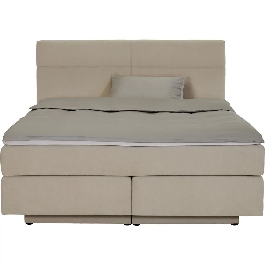 Boxspringbett Gabo Beige Polyester 160 x 200 cm - Boxspringbett