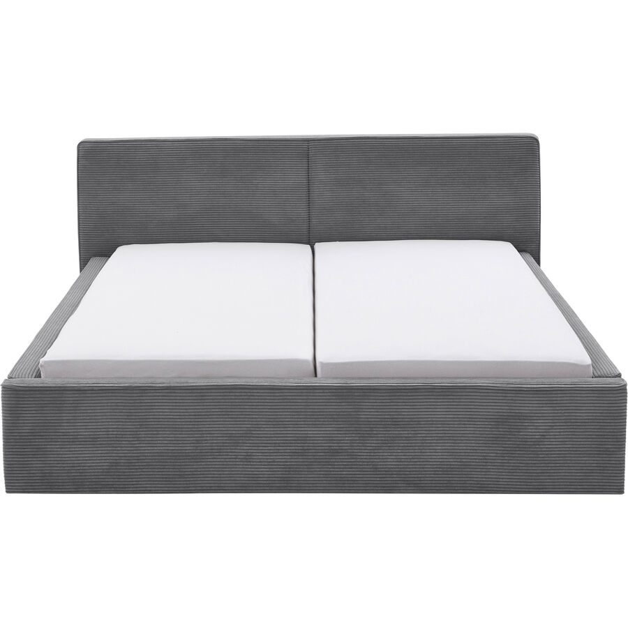 Bett Magnor Grau Stoff 180 x 200 cm - Bett