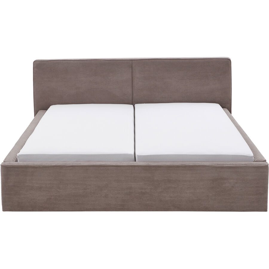 Bett Magnor Grau Stoff 160 x 200 cm - Bett