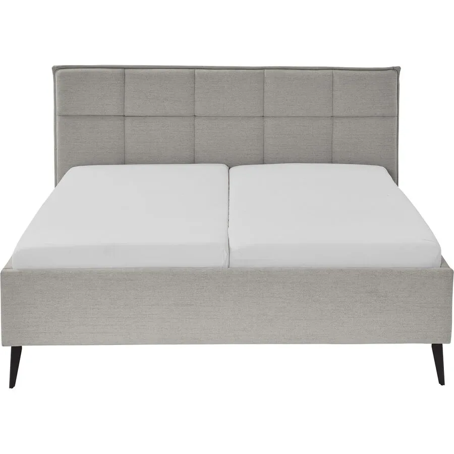 Bett Palle Grau Stoff/Metall 180 x 200 cm - Farbe: hellgrau - Material: Stoff, Metall - Bett